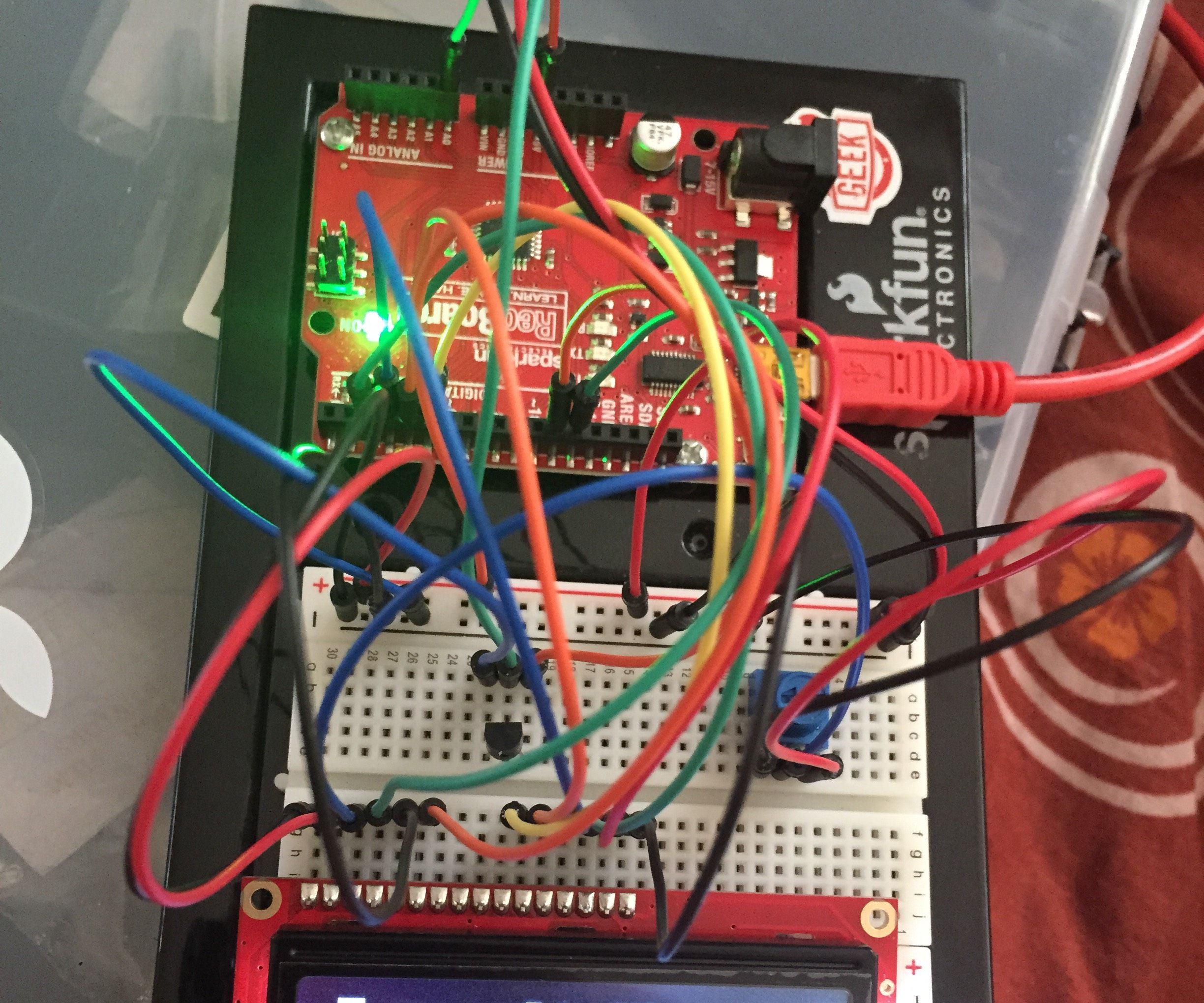 Temp. Sensor Display on LCD W/ Arduino 