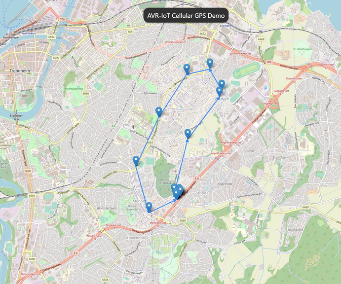 GPS Tracker Using the AVR-IoT Cellular Mini and Adafruit FeatherWing GPS (Arduino)