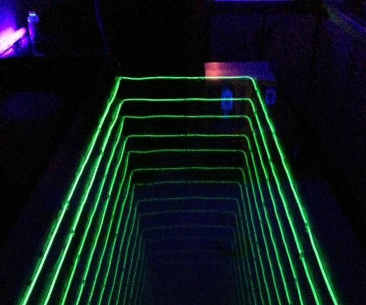 EL Wire Infinity Pong Table