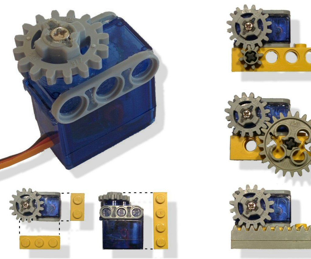 Servo-motor adapted to Lego