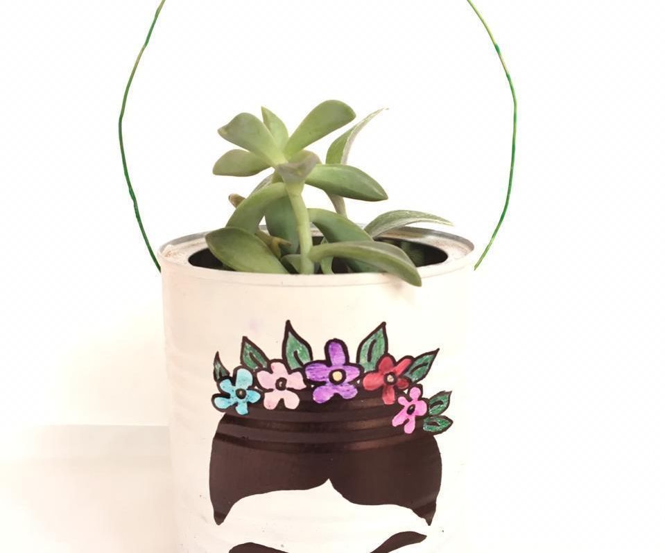 Pots of Recycled Cans