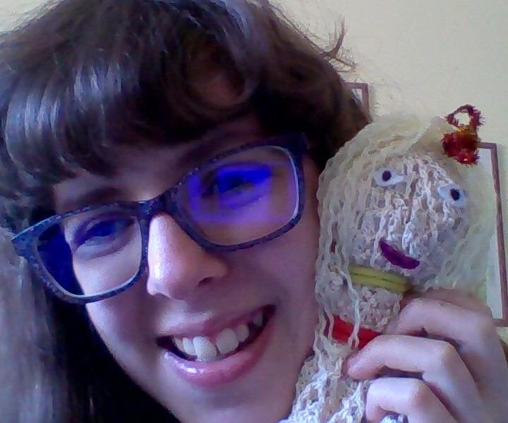 Hat+elastics= Adorable Doll!
