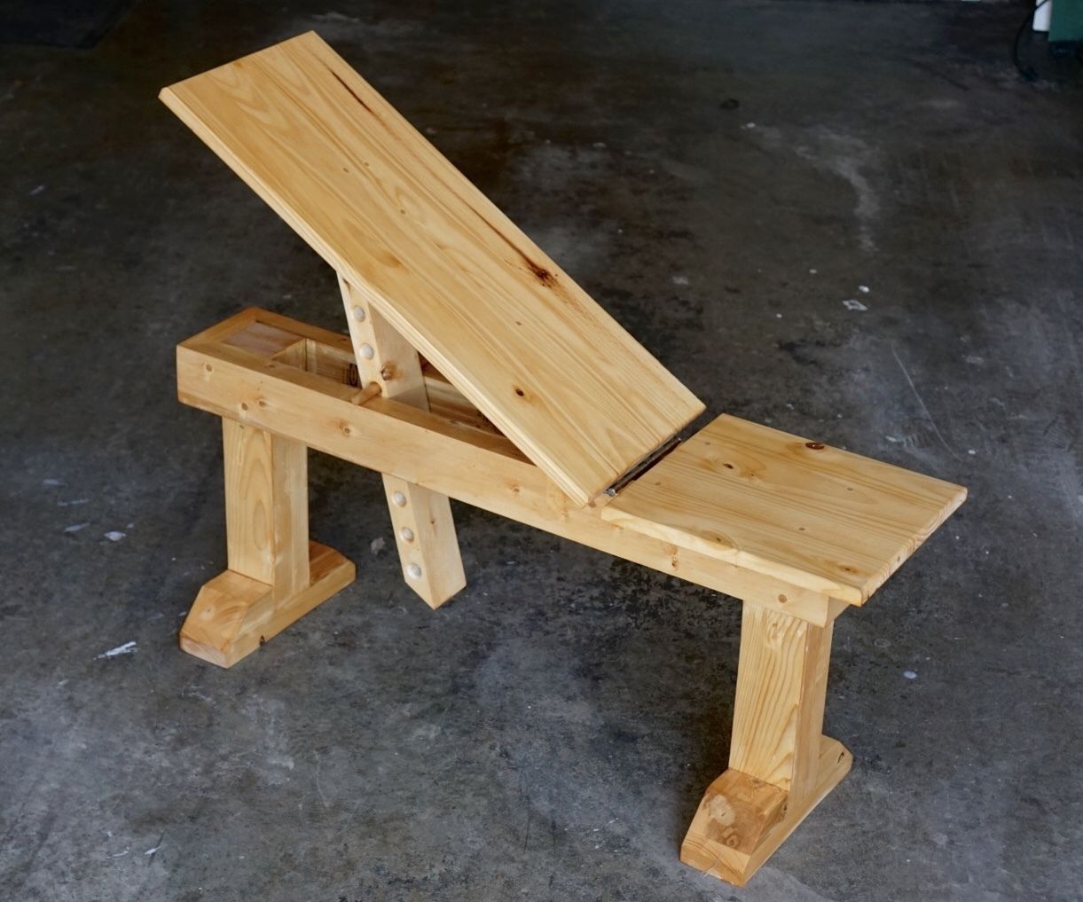 Wooden Incline Weight Bench