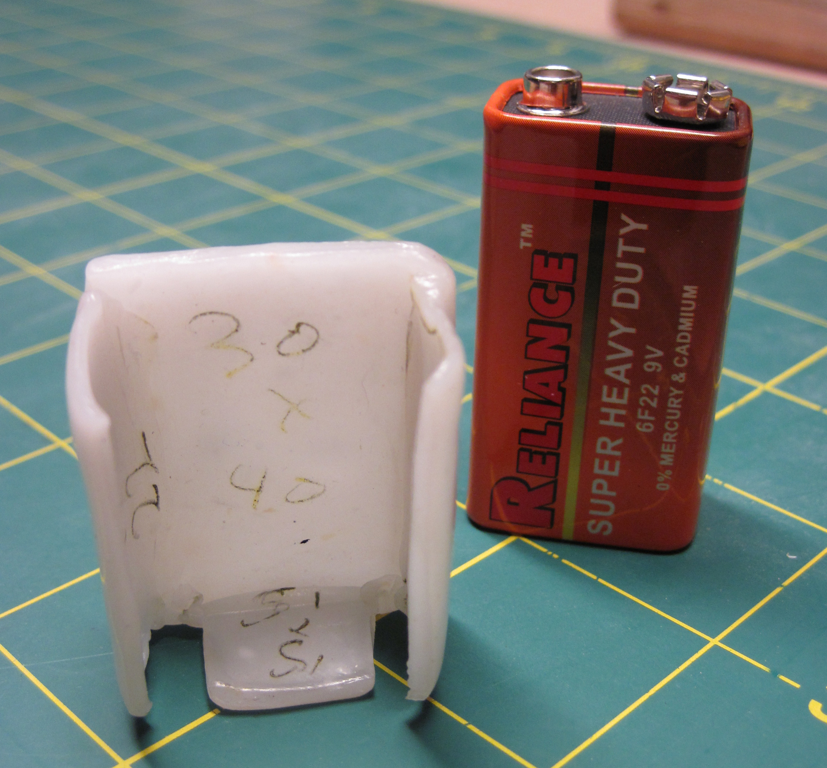 Custom Thermoplastic Battery Holder.