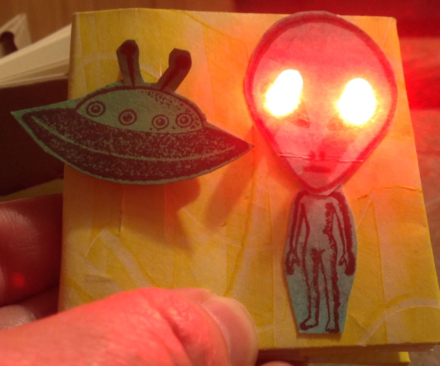 Paper Circuitry:  Light-Up Book With LEDs and a Switch