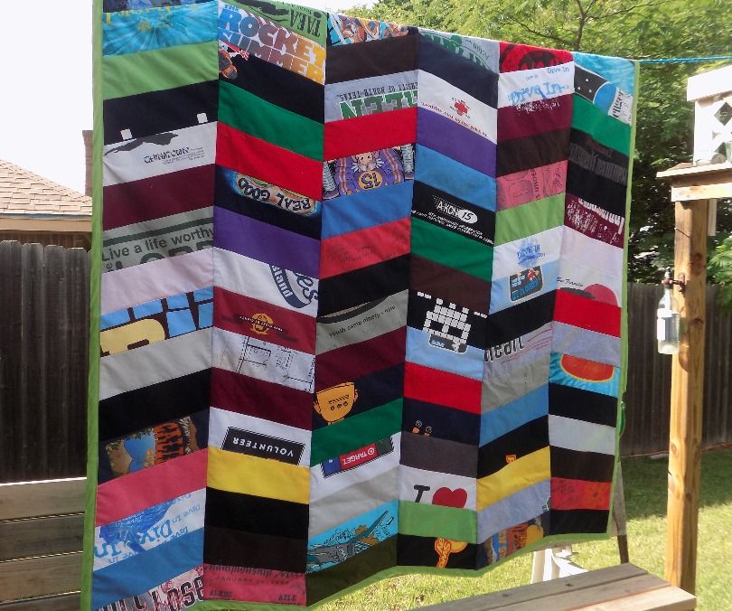 Herringbone Chevron T-Shirt Quilt