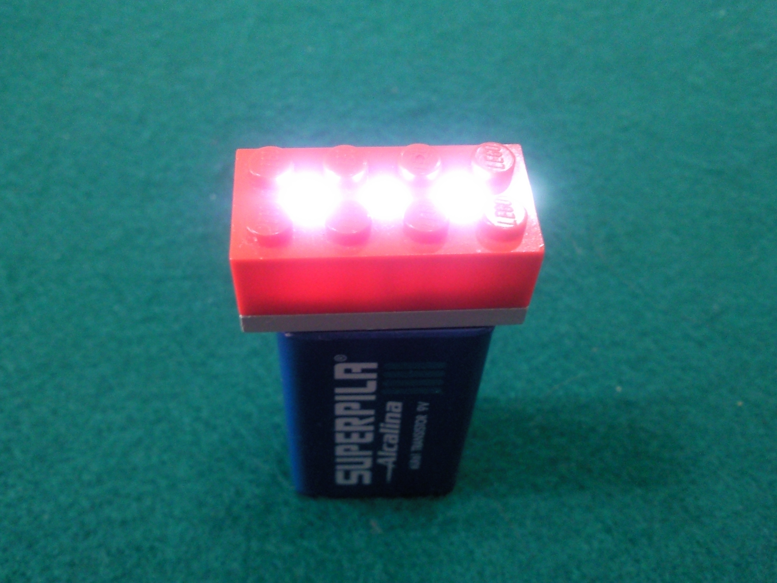 The Most Basic LEGO 9V Flashlight.