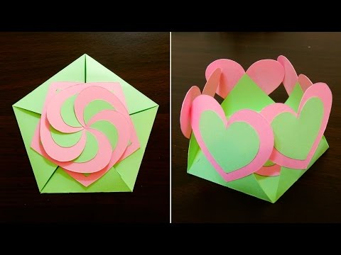 Gift envelope sealed with hearts - learn how to make a gift card with interlocking hearts - EzyCraft