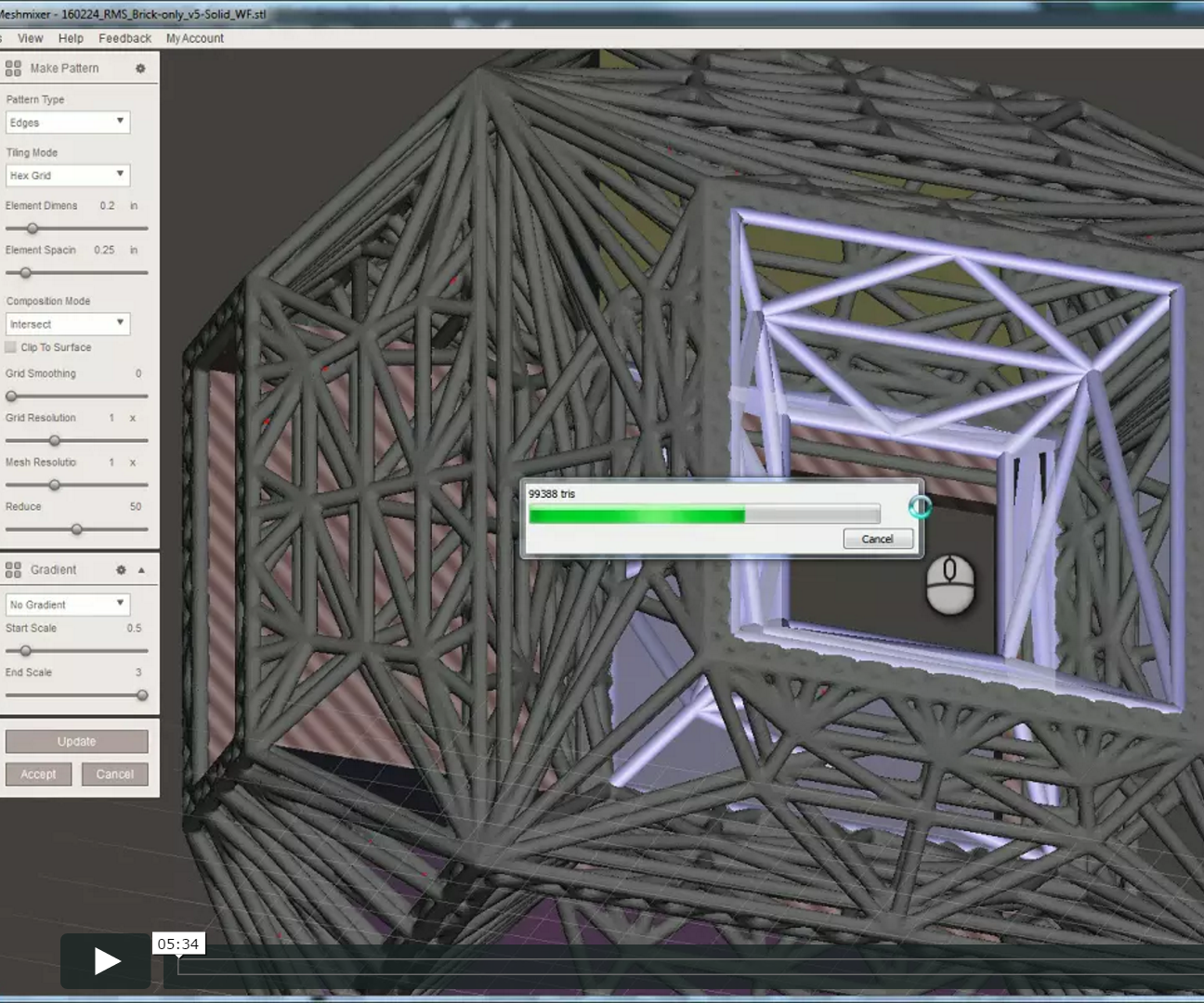 RMS - Using Autodesk MeshMixer to Create a Penetrated Modular Brick