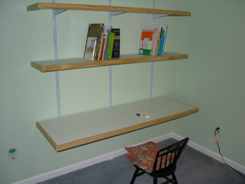 Wall Desk and Bookshelves