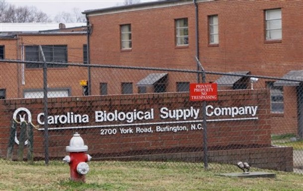 Carolina Biological Supply Company in Burlington, N.C. is shown in this Thursday, Feb. 24, 2011 photo. A young college student from Saudi Arabia who studied chemical engineering in Texas.jpg