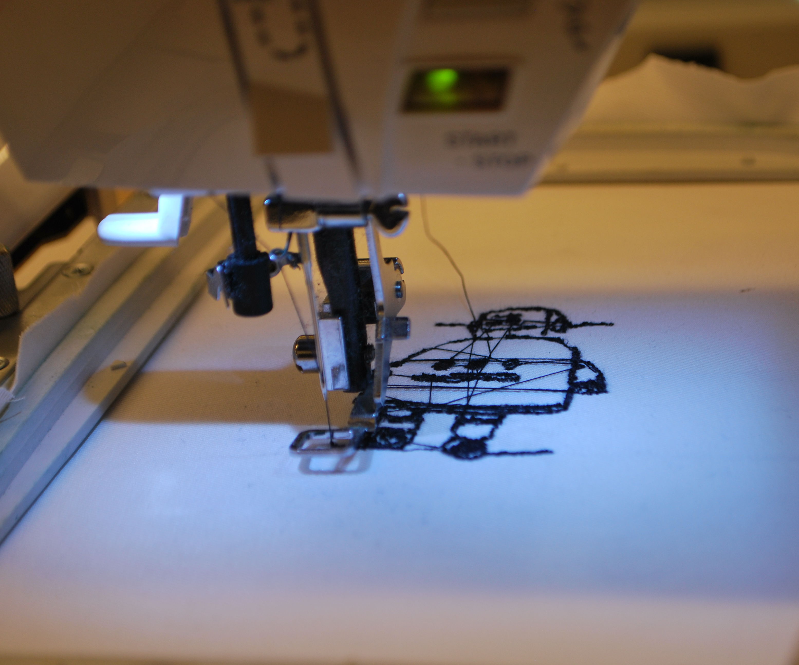 Using the Singer Futura (CNC Sewing Machine at Pier 9)