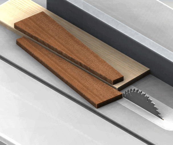 Simple Easy Cheap Method to Cut Tapered or Angled Parts on a Table Saw