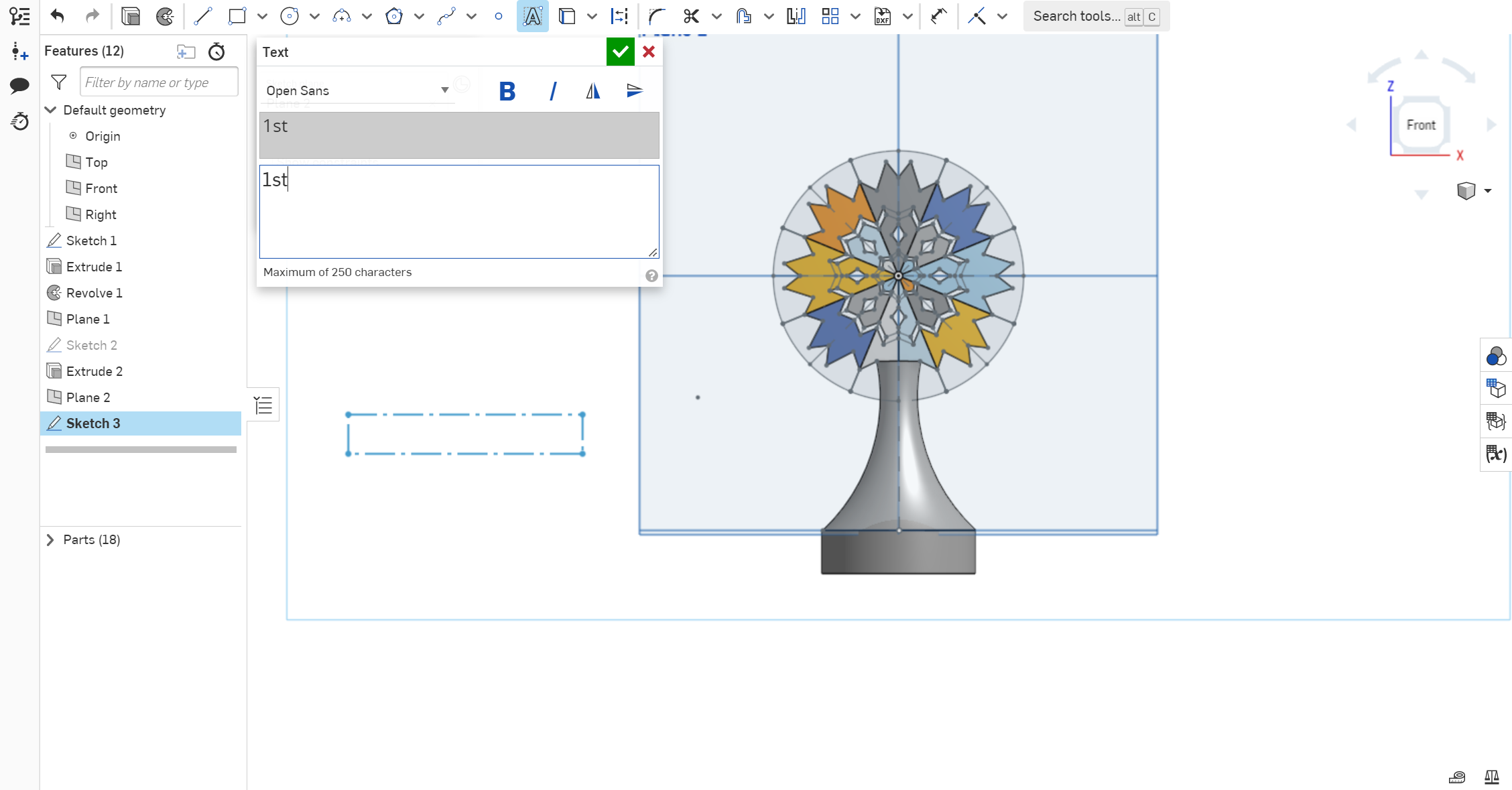 2FloresAngel3dPrintedSnowflakeTrophy - step 2 _ Part Studio 1 - Google Chrome 12_5_2022 6_34_13 PM.png