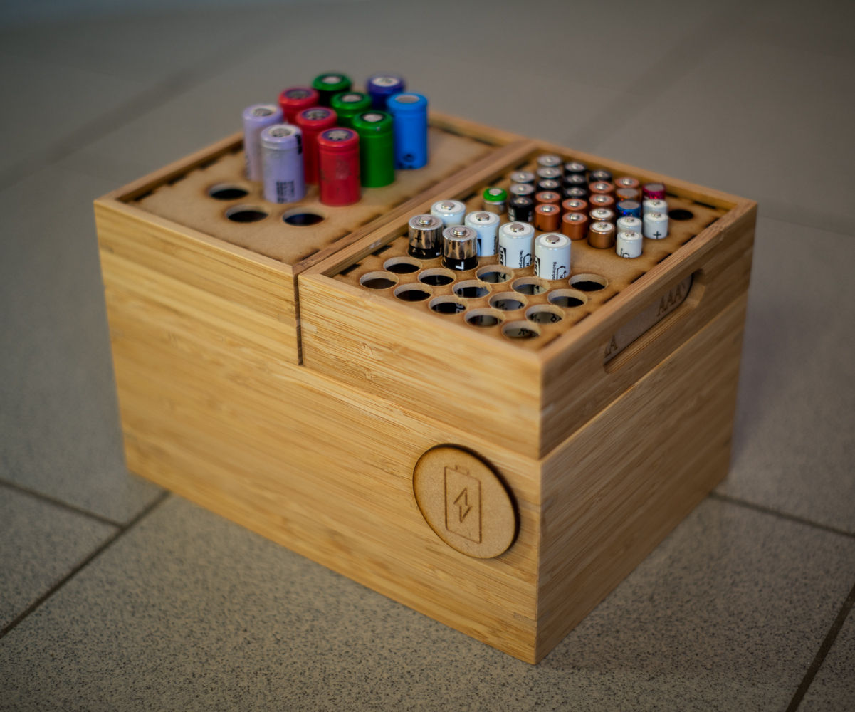 Lasercut Battery Organizer