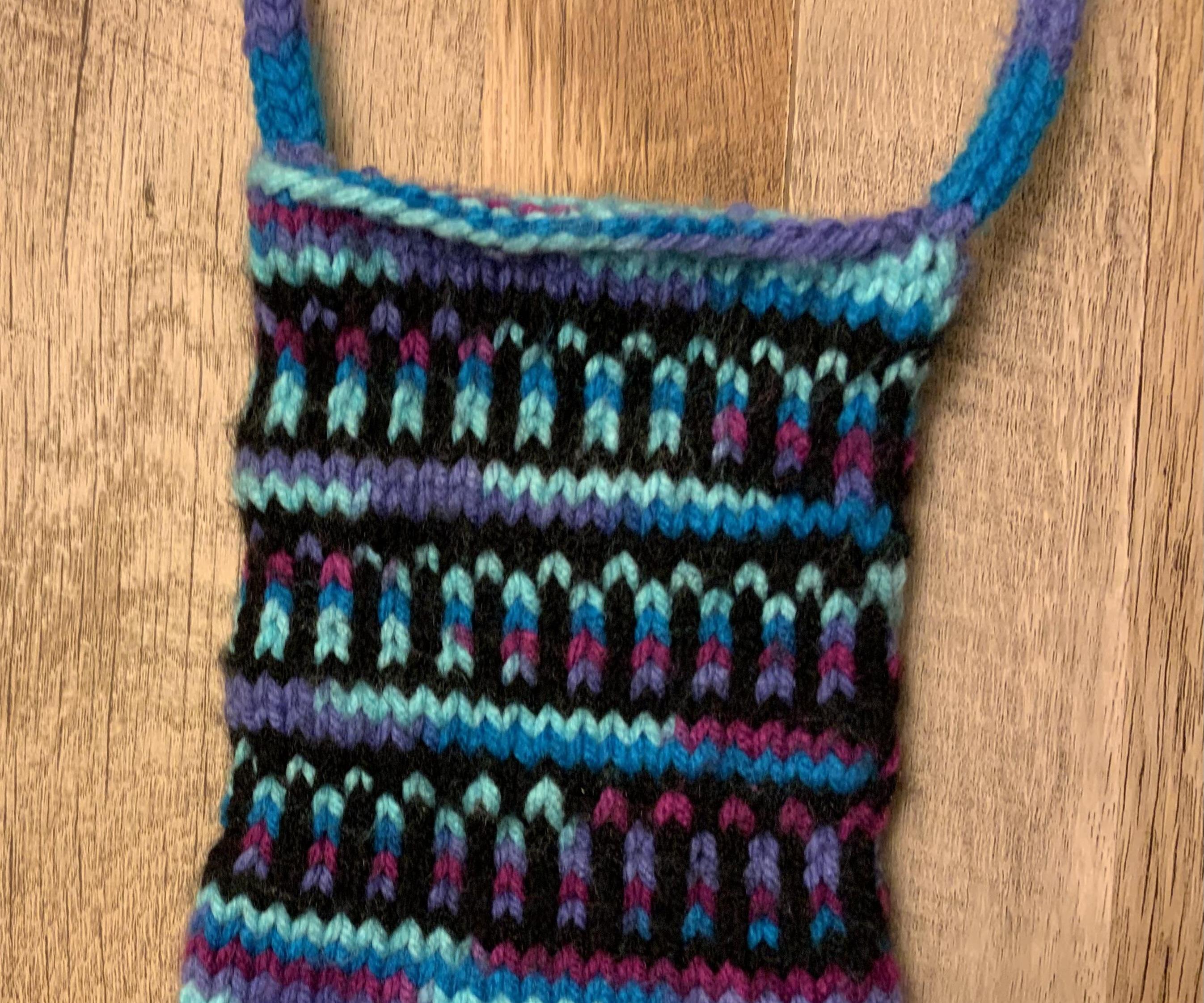 Easy Any-Gauge-Goes Knitted Colorwork Bag