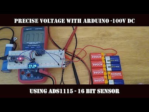 Arduino Precise High Voltage meter(0-100V DC) with an ADS 1115 - 16bit ADC | Code in the description