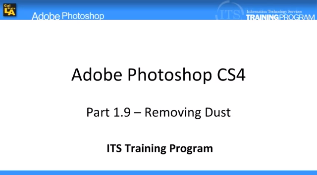 Removing Dust: Adobe Photoshop (1.9)