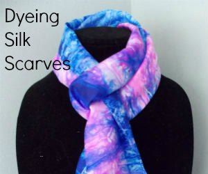 How to "Marble" Dye Pretty Silk Scarves