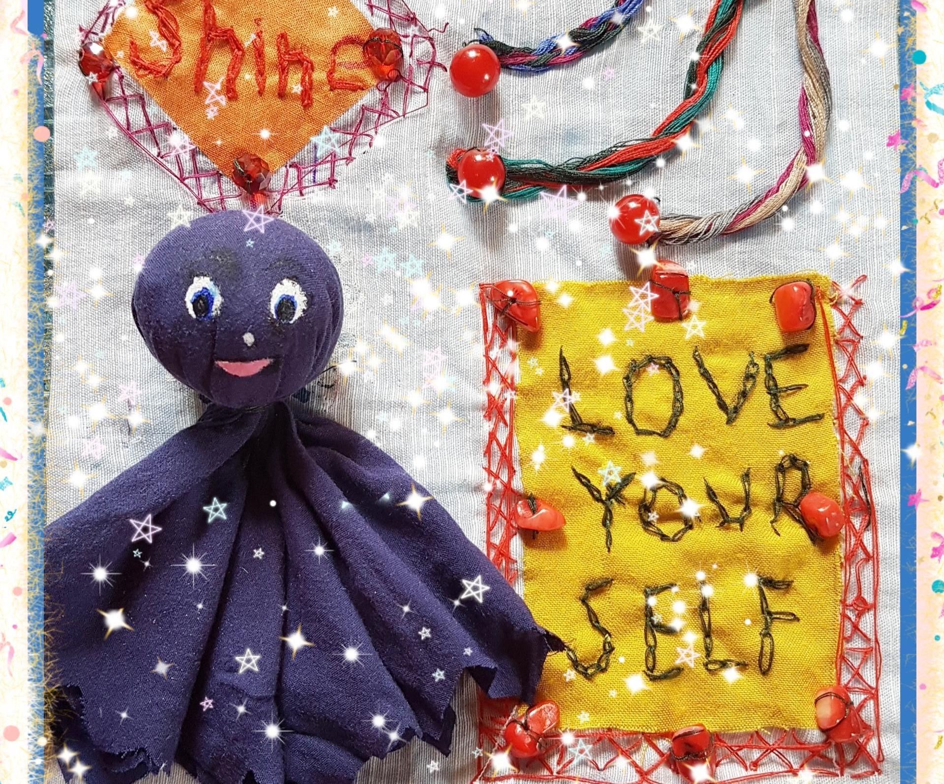 Making Card by Recycling Fabric.