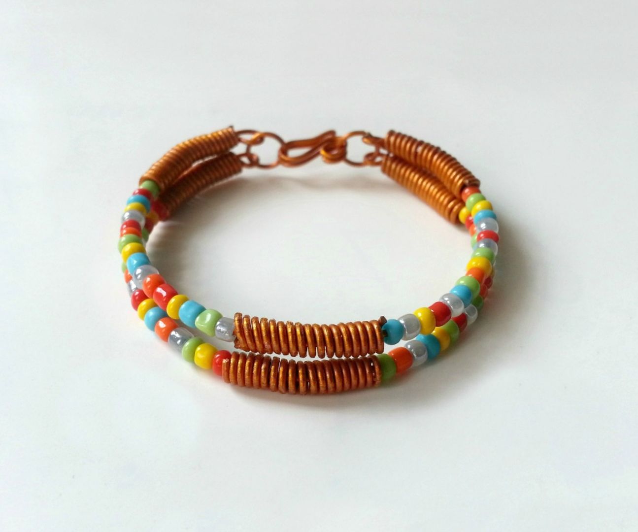 DIY Wire & Seed-Bead Bracelet