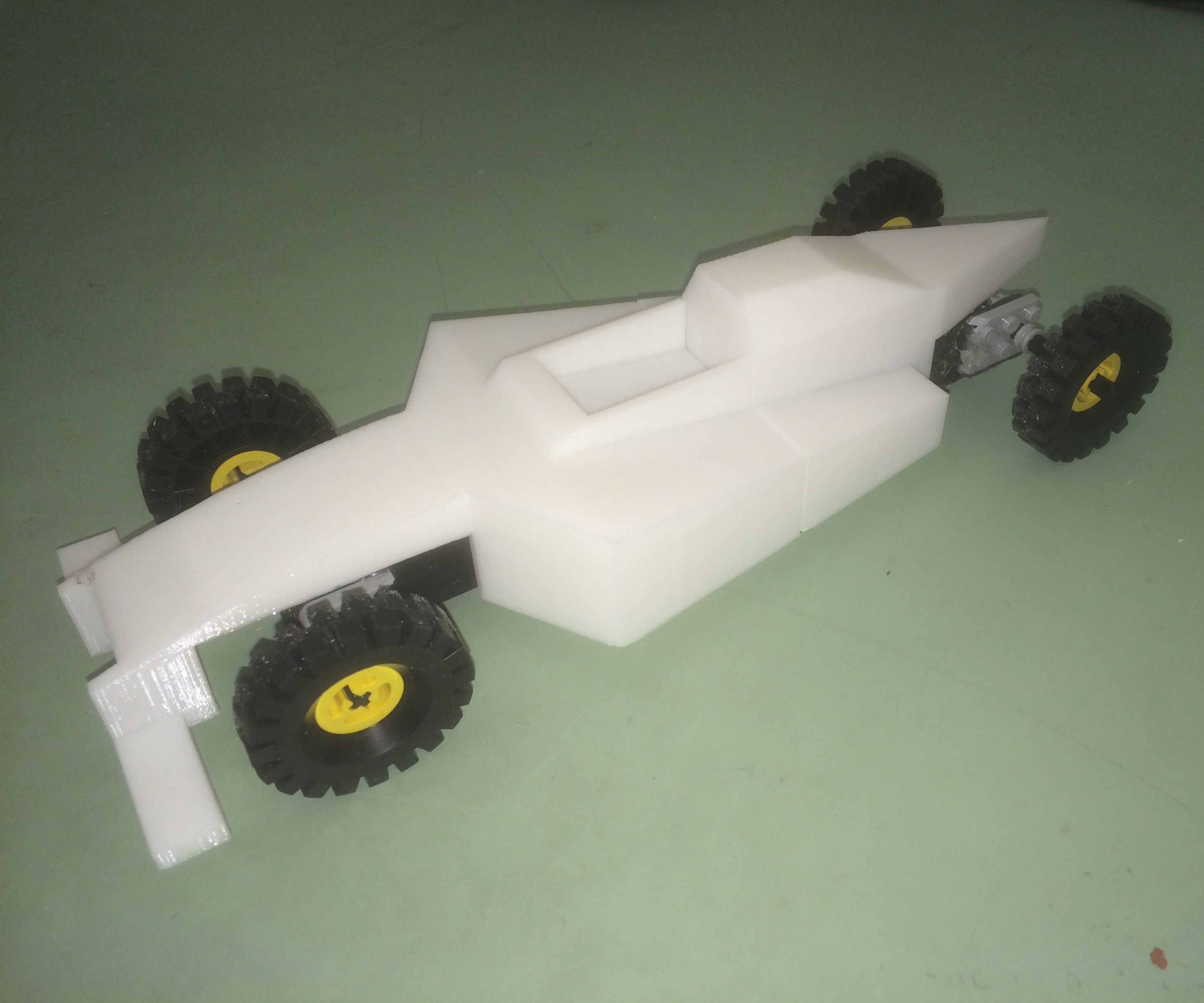 3D Printed Torsional Rubber Band Powered Car