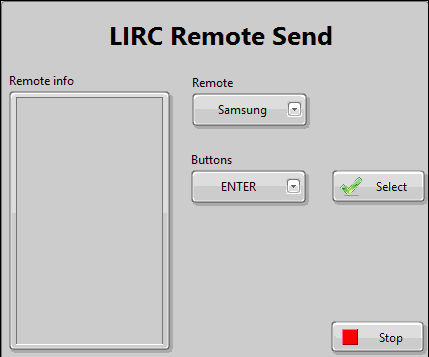 LIRC - LabVIEW - Sending a Remote Command From LabVIEW 