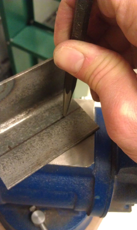 Prepare to Drill Metal : How to Use a Center Punch