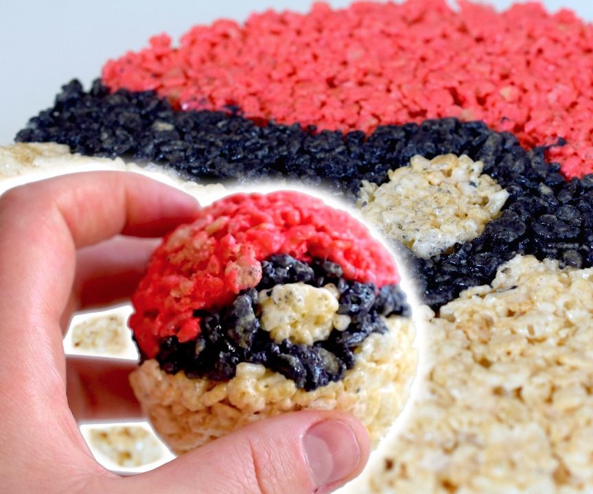 The Perfect Pokemon Go Snack! Pokeball Rice Krispie Treats!