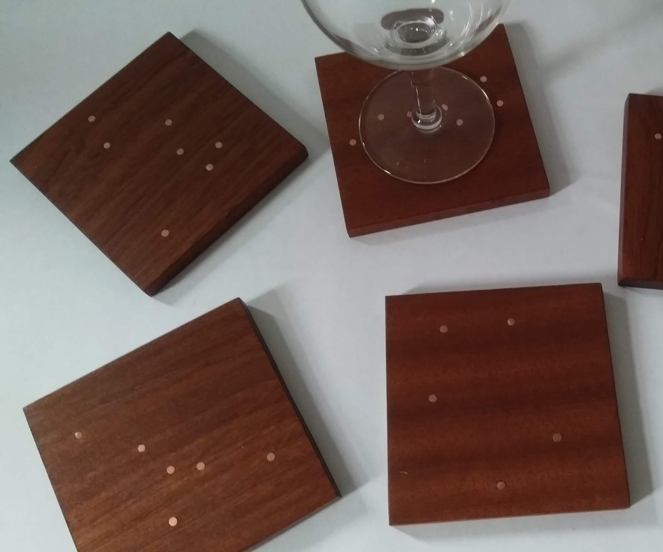 Constellation Coasters With Copper Inlay