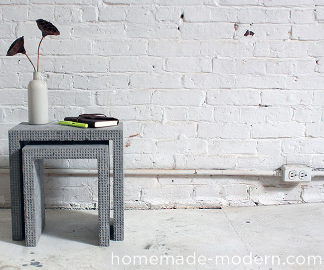 HomeMade Modern DIY Concrete Nesting Tables