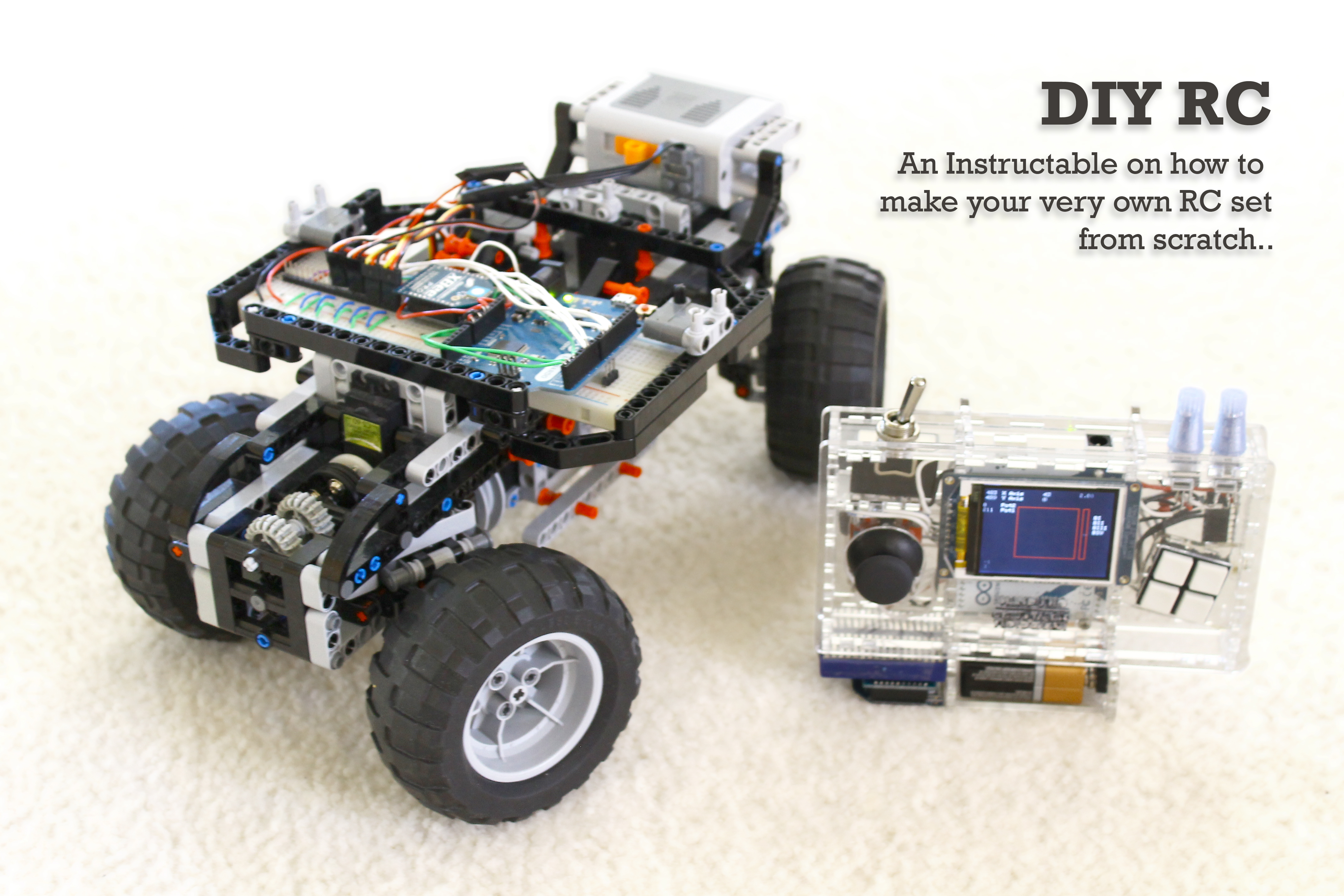 DIY Arduino Remote Control and Lego RC Vehicle!!