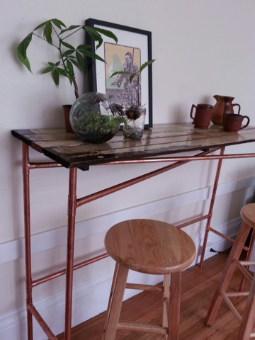 Easy Copper Pipe and Reclaimed Wood Table