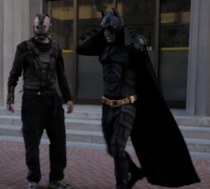 The Dark Knight Batsuit and Bane Mask and Costume