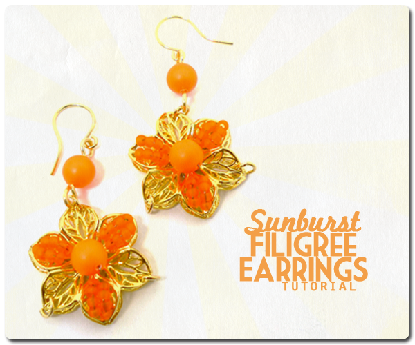 Sunburst Filigree Earring