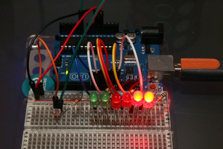 Arduino Light Sensitive Bar Graph