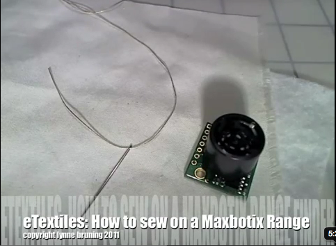 ETextiles: How to Sew a Matbotix Range FInder to Fabric