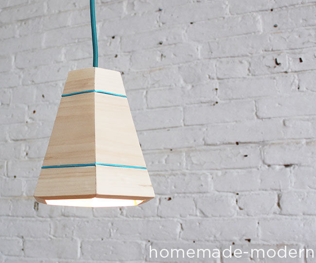 HomeMade Modern DIY Wood Pendant Lamp