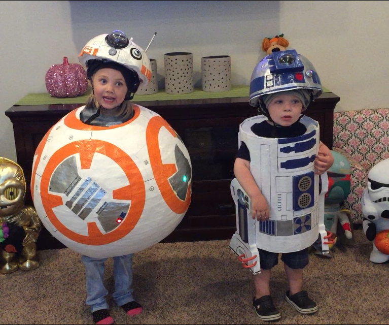 BB-8 and R2-D2 - Star Wars Toddler Halloween Costumes