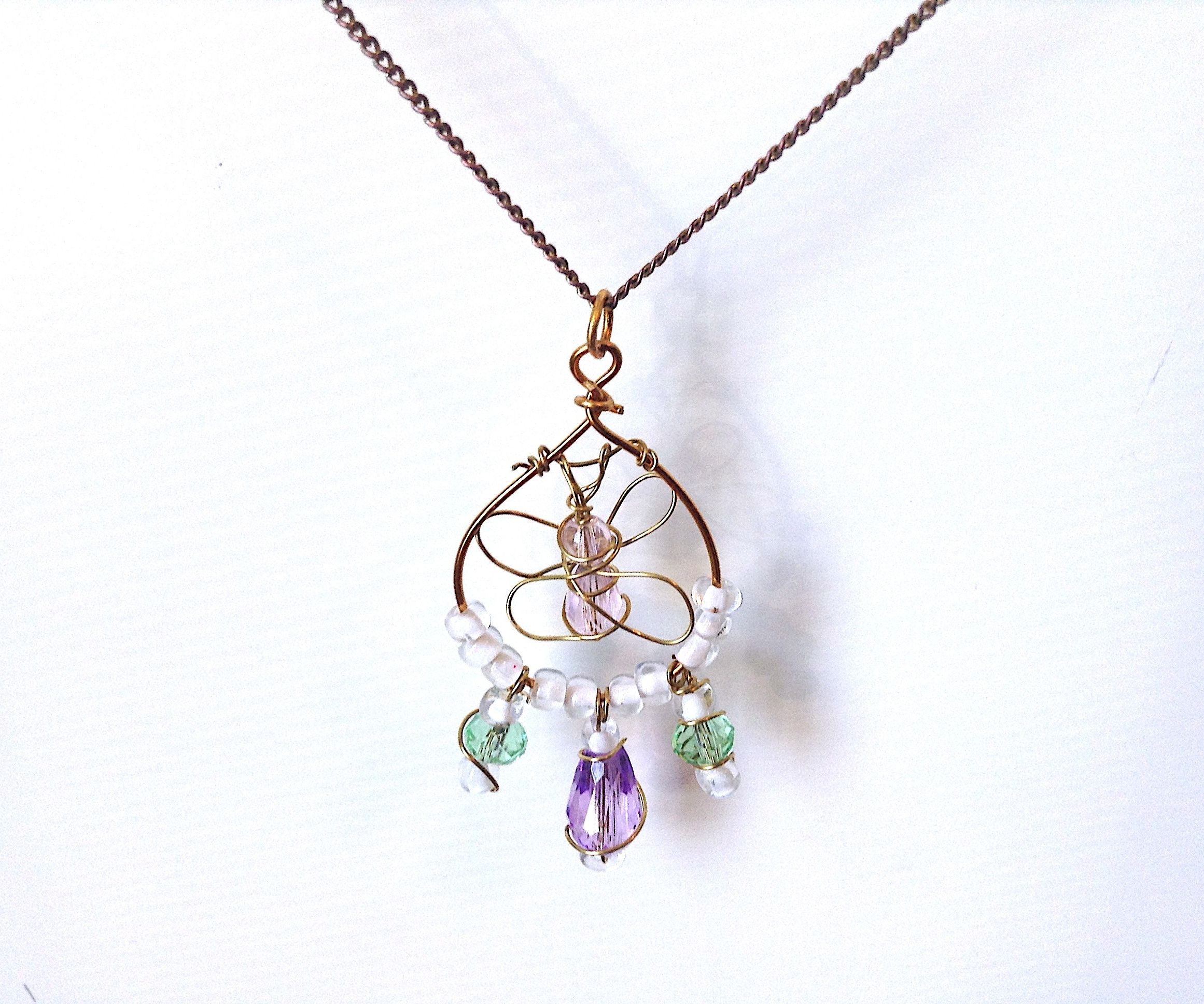 Wire Butterfly Necklace (or Earrings)