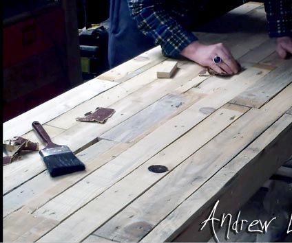 Large Pallet Computer Desk - Hand Tools