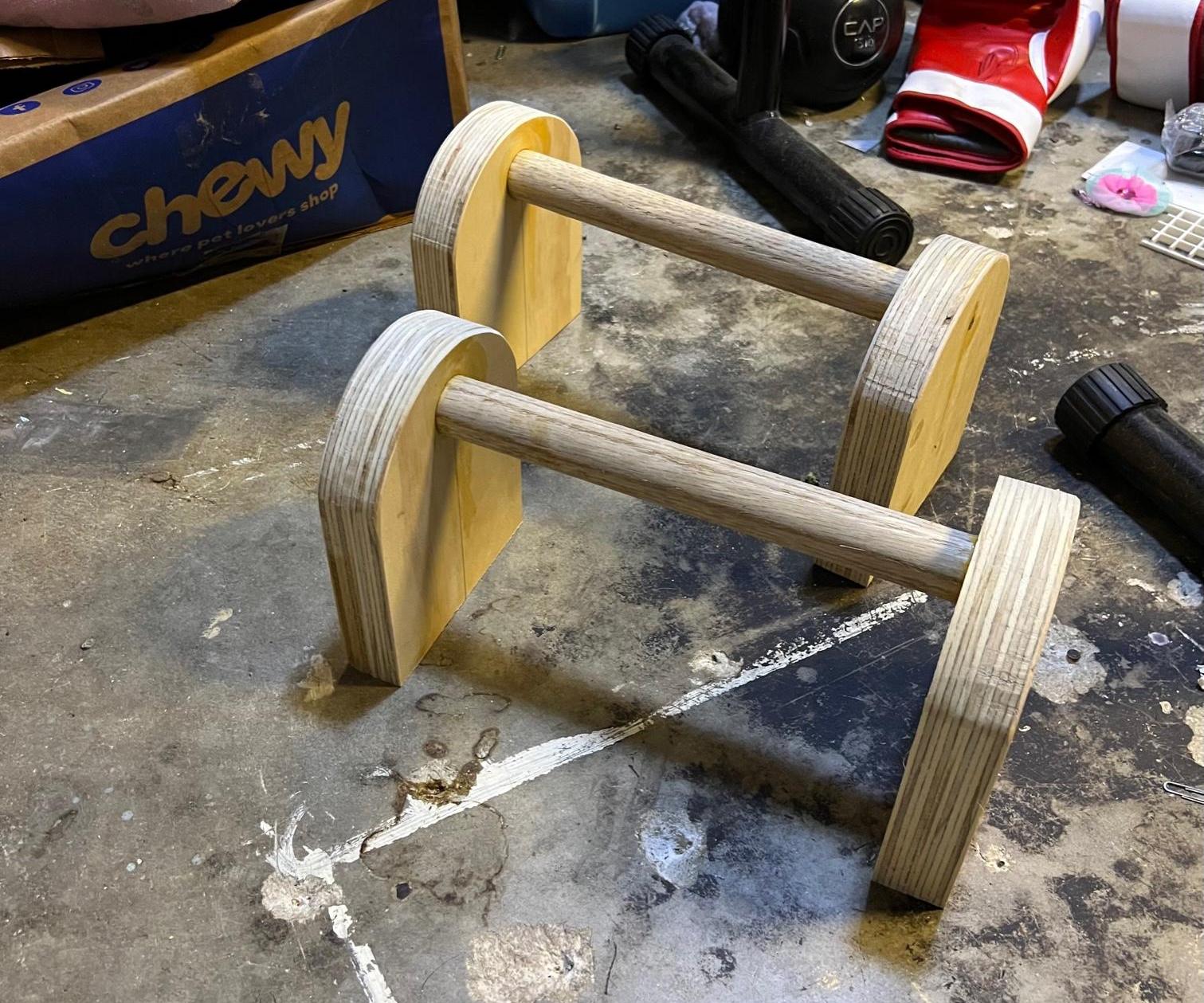 DIY Parallettes From Plywood - Three Sizes
