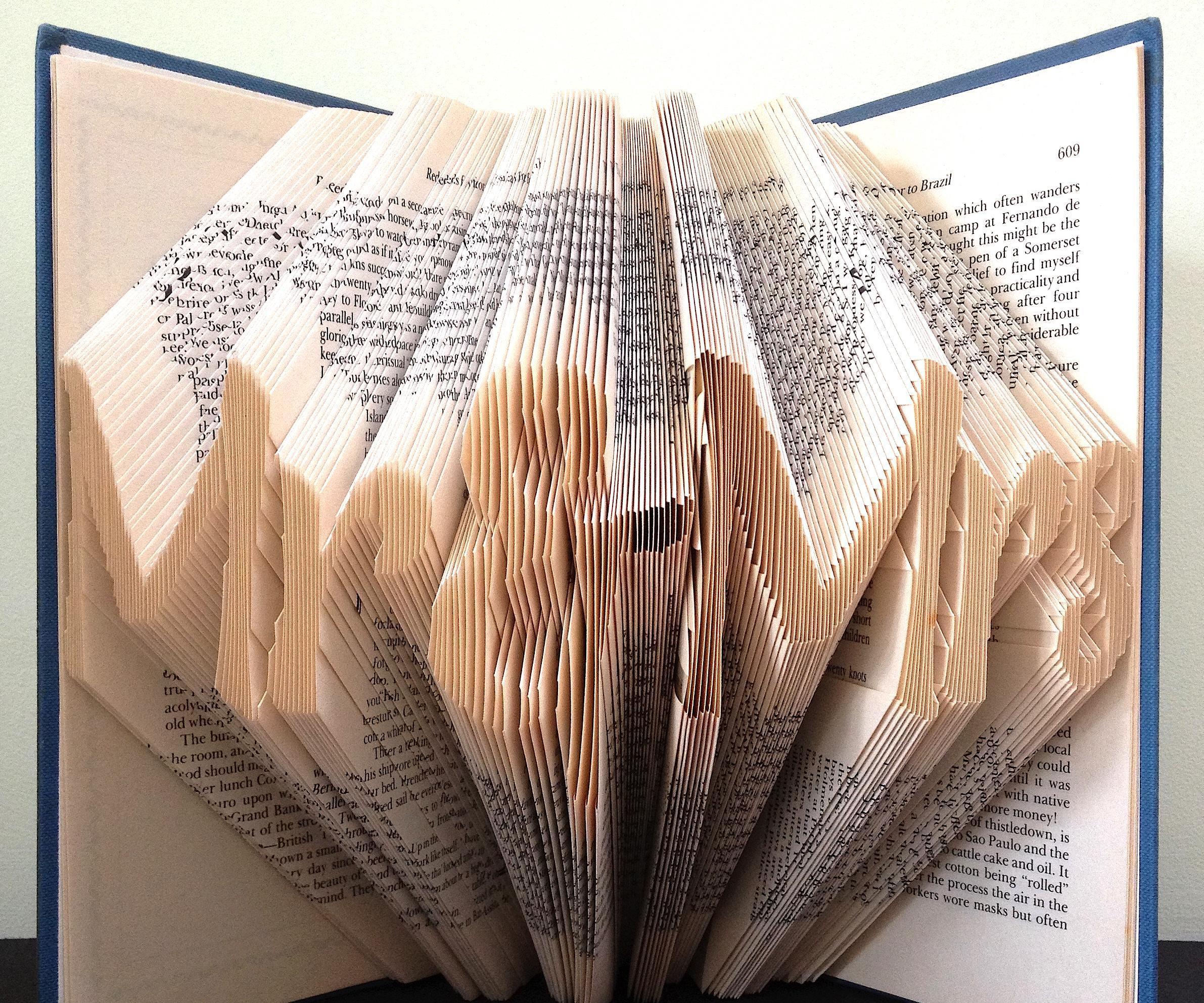 Mr & Mrs Folded Book Art