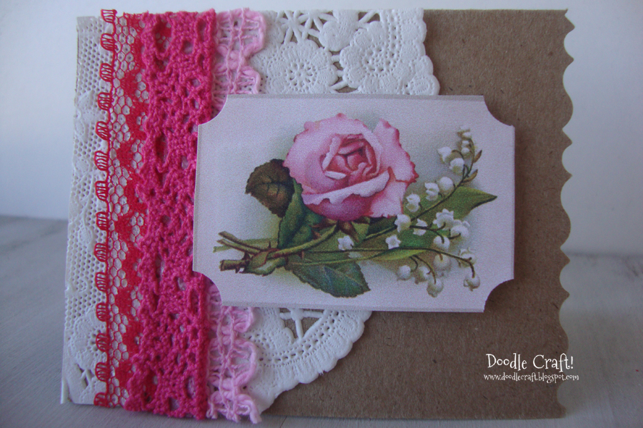 vintage style downton abbey craft Saint Valentine's day St. lace rose kraft paper and homemade handmade envelopes (27).JPG