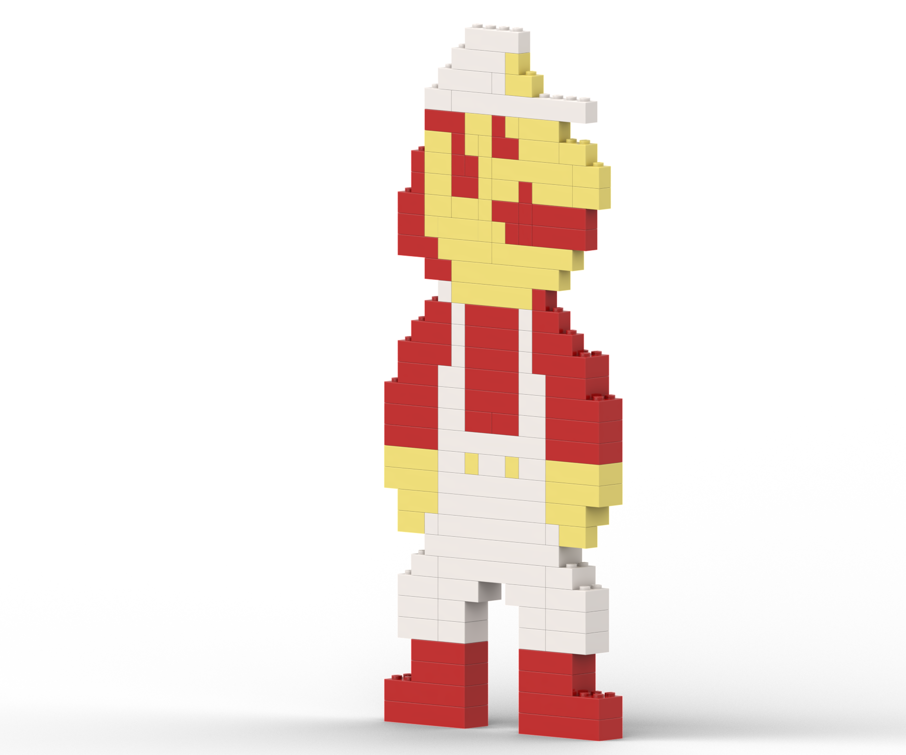 How to Make a Retro Lego SMB Fire Mario Using LEGOs - Build Instructions