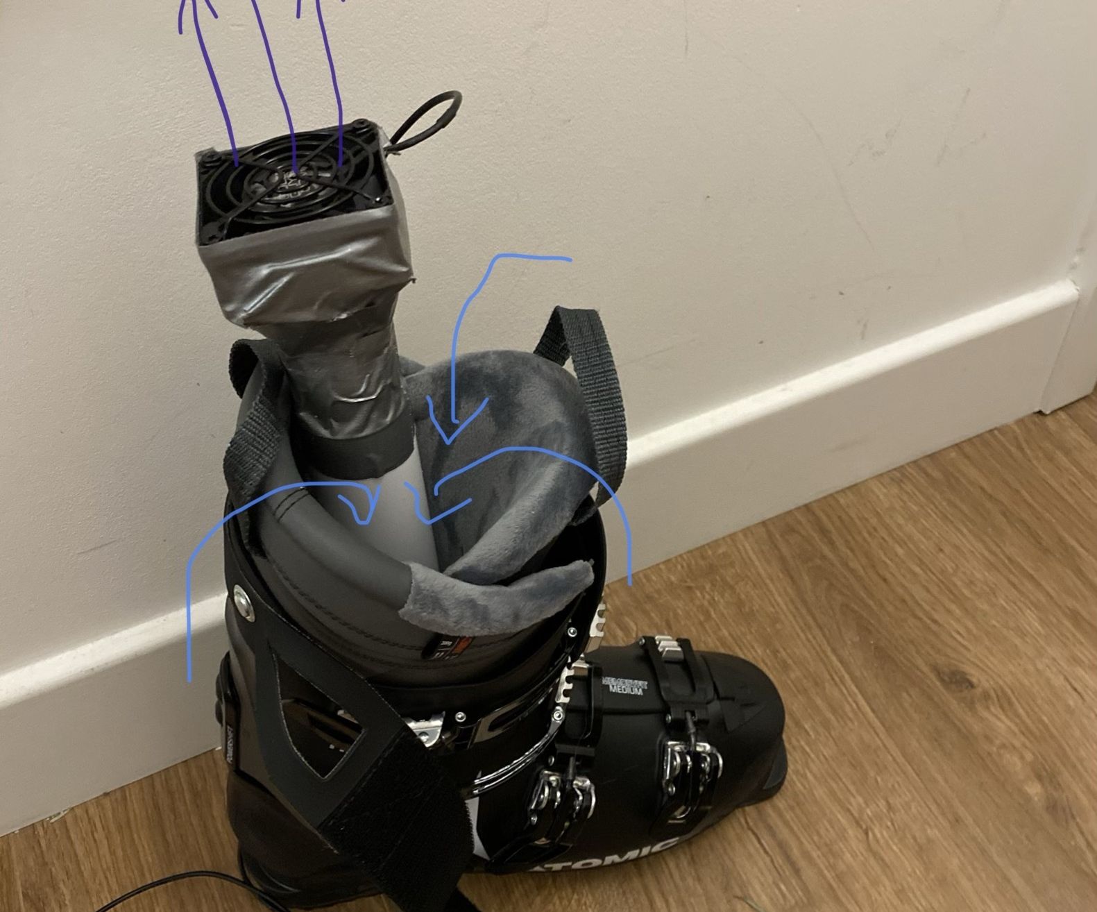 Portable Ski Boot Dryer (battery/mains)