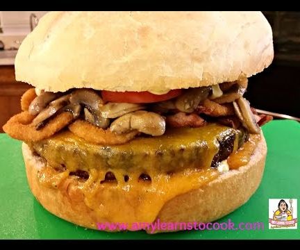 Eric's EPIC 7 Pound Cheeseburger - How to Make a HUGE JUICY BURGER! 