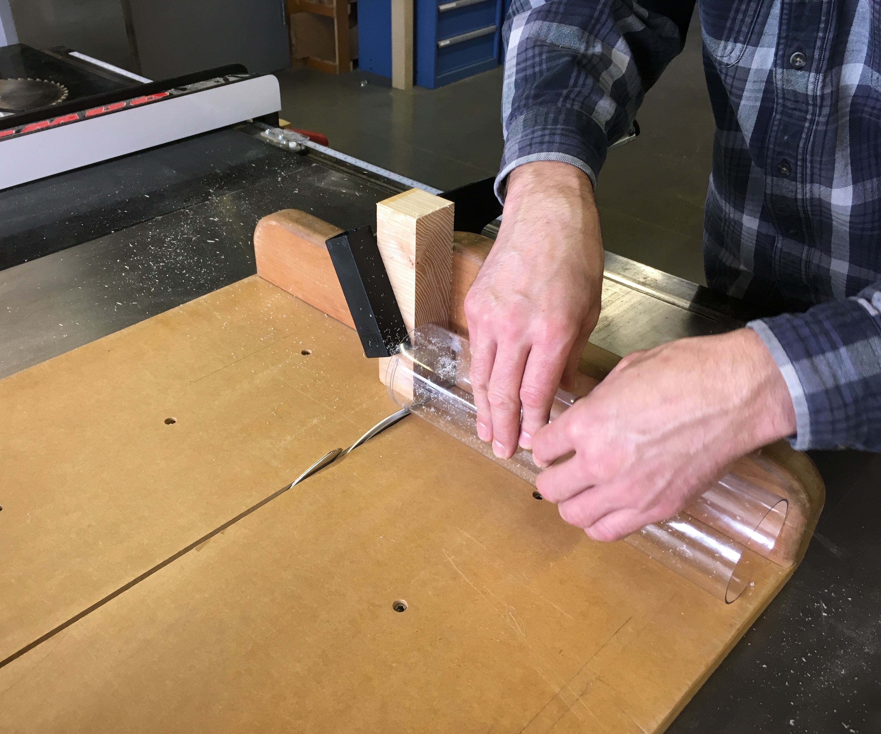 How to Cut Polycarbonate Tubing Using a Table Saw