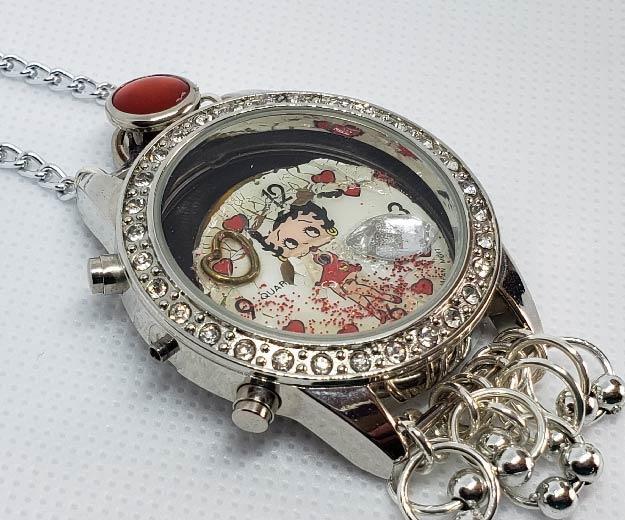 Watch Parts Mixed Media Pendant 