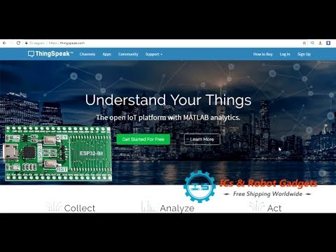 Configurando ESP32 con IDE de Arduino subiendo datos a thingspeak con el apoyo de ICStation (review)